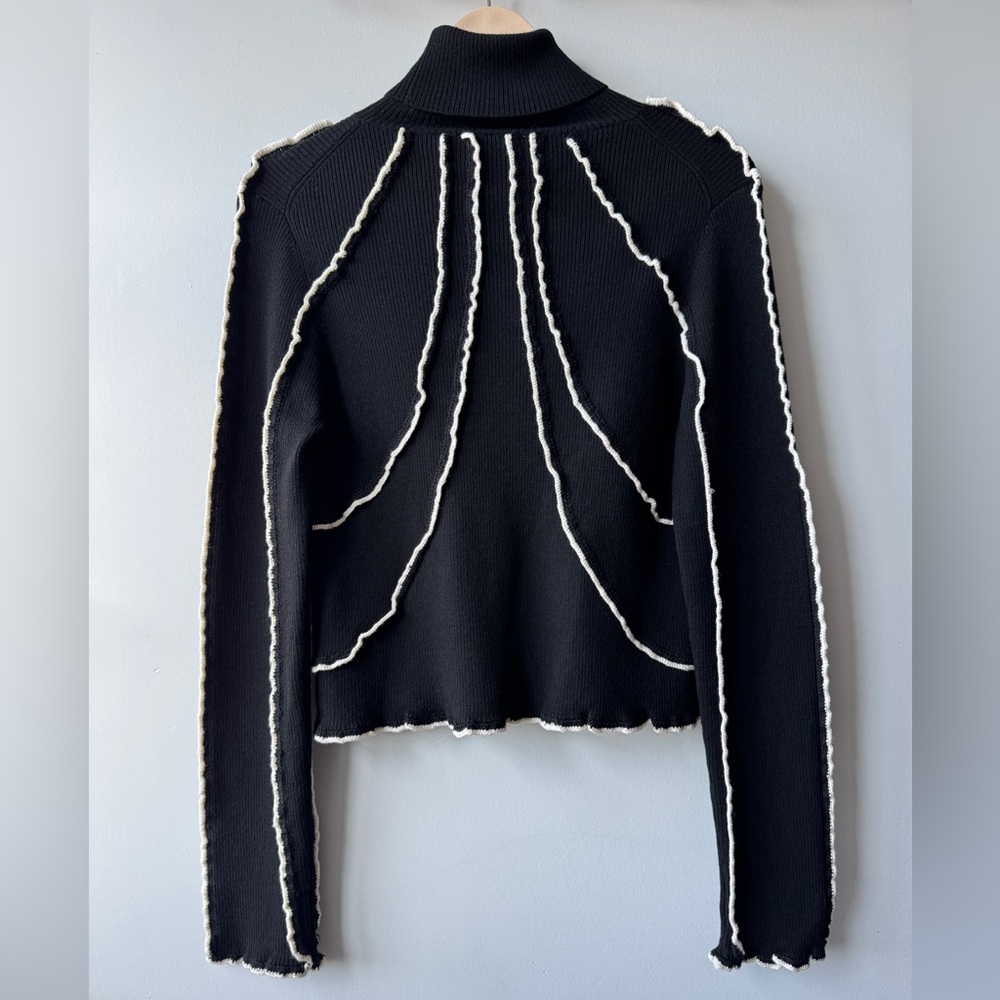 Sea New York "Elin" Ribbed Deconstructed Sweater -Size XL - Picture 2 of 16